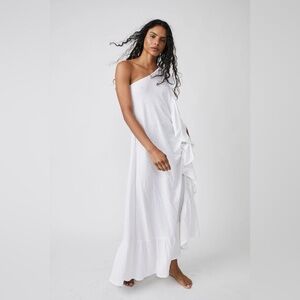 Free People Beach Elisa Ruffled One Shoulder Maxi Dress